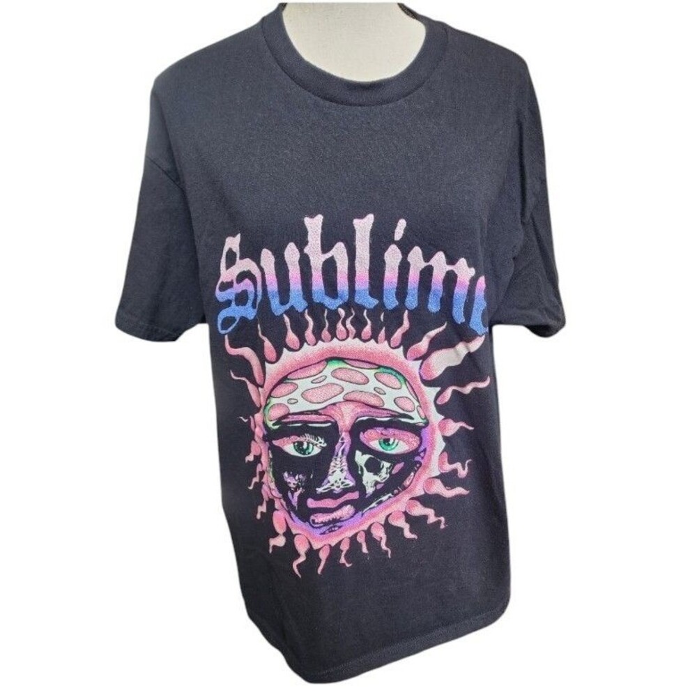 Sublime Sun Graphic Band Tee Black Size Large Rock Music Retro
